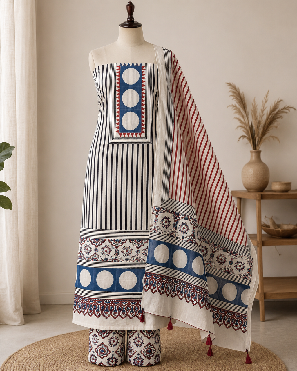 Ajrak Handblock suit